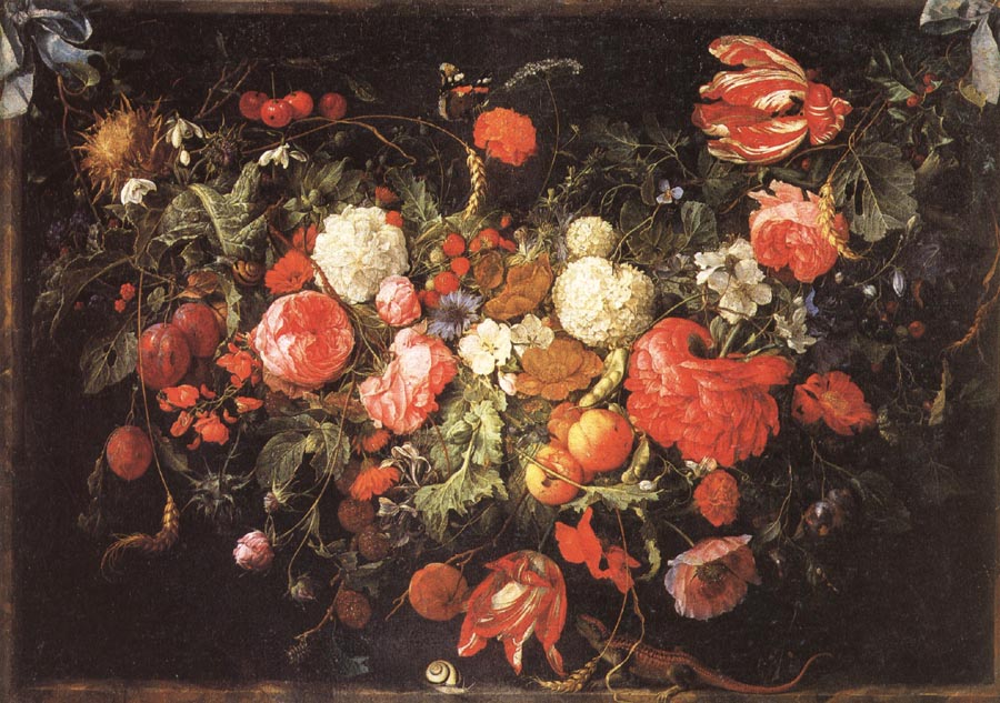 Jan Davidsz. de Heem A Festoon of Flowers and Fruit